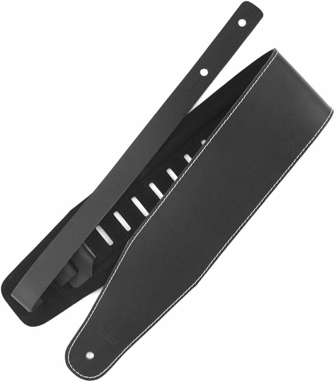 Richter Beavers Tail Buffalo Black Leather guitar strap Black