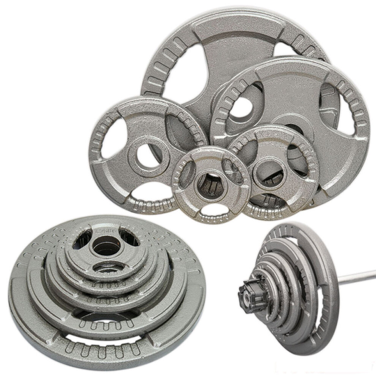 (10 x 6 = 60 KG) Max Strength Tri-grip Iron Cast 2" 5cm Olympic Weight Plates Set