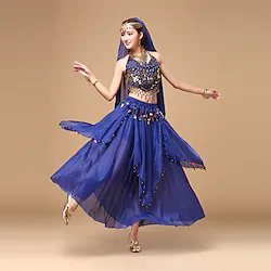 Belly Dance Top Sequin Women's Performance Sleeveless Chiffon Lightinthebox