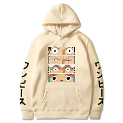 Inspired by One Piece Monkey D. Luffy Hoodie Cartoon Manga Anime Front Pocket Graphic Hoodie For Men's Women's Unisex Adults' Hot Stamping 100% Polyester Lightinthebox