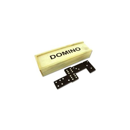 Wooden Domino Box Toy Game Set 28 Travel Dominoes Ideal Children Kids Adults
