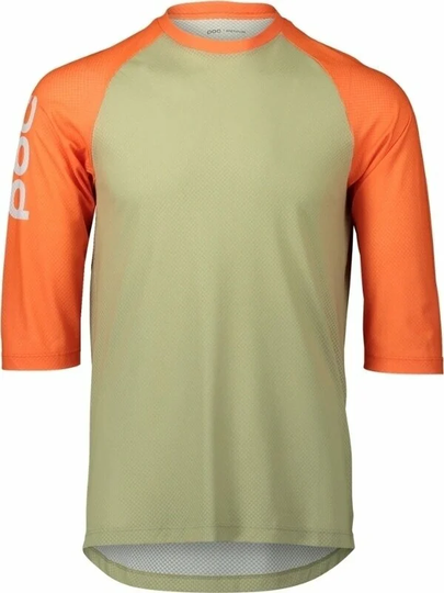 POC MTB Pure 3/4 Jersey Prehnite Green/Zink Orange S