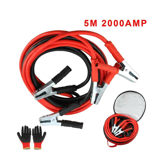 Heavy Duty 2000AMP Booster Cables Automotive Battery 5.0 Metres Wires