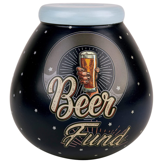 Pot of Dreams Ceramic Navy Blue Smash Money Box Beer Fund Design
