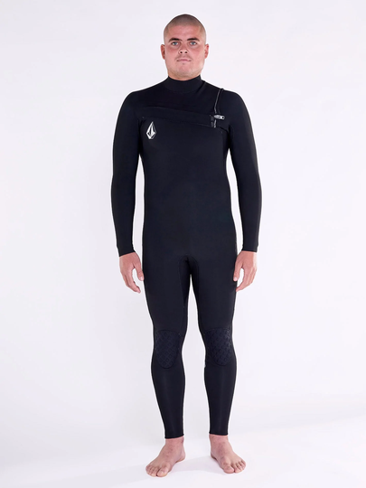 Men's Volcom Modulator 4/3Mm Chest Zip Wetsuit - BLACK