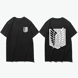 Inspired by Attack on Titan Wings of Freedom Cosplay Costume T-shirt Cartoon Harajuku Graphic Kawaii T-shirt For Men's Women's Adults' Hot Stamping Polyester / Cotton Blend Lightinthebox
