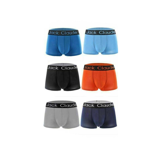 (6 Pack - 6 Colours, XL) Jack Claude Mens No Odour Underwear Boxer Trunks