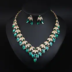 Bridal Jewelry Sets Two-piece Suit Crystal Rhinestone Alloy 1 Necklace Earrings Women's Statement Colorful Cute Fancy Flower irregular Jewelry Set For Party Wedding Lightinthebox