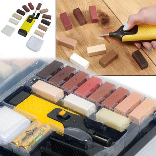 19PC LAMINATE FLOOR WORKTOP FURNITURE REPAIR KIT WAX CHIPS SCRATCHES