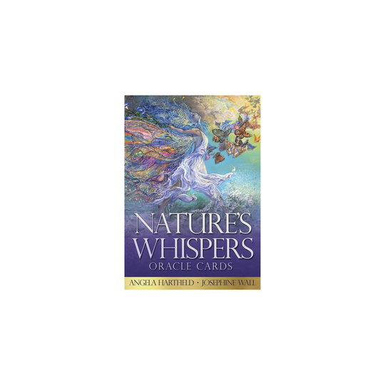 Nature's Whispers Oracle Cards: 50 full colour cards and 72-page guidebook set, packaged in a hard-cover box.