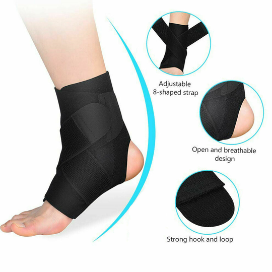 Medical Ankle Support Strap Compression Wrap Bandage Brace Neoprene