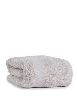 Everyday Essentials 100% Cotton 450 Gsm Quick Dry Jumbo Bath Sheet &Ndash; Light Grey