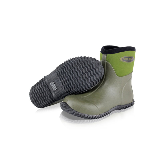 (10 UK EU44, Green) Dirt Boot Unisex Neoprene Wellington Muck Field Garden Wellies Stable Yard Ankle Bootie
