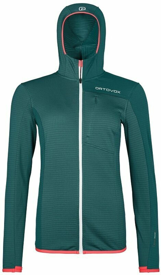 Ortovox Outdoor Jacket Fleece Light Grid Hooded Jacket W Pacific Green XL