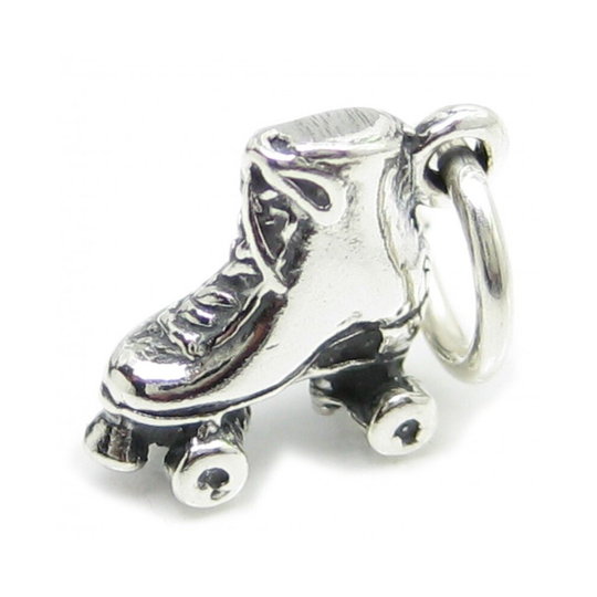 Roller Skate small sterling silver charm .925 x 1 Rollerskate charms