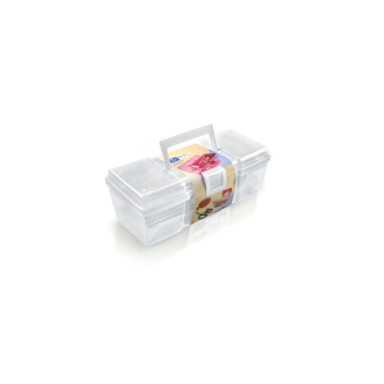 Sewing Kit Tool Box Clear 30 x 11 x 13cm | Birch 007007/clear