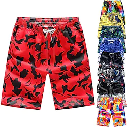 Men's Swim Shorts Swim Trunks Board Shorts Bottoms Breathable Quick Dry Drawstring With Pockets - Swimming Surfing Beach Water Sports Printed Summer Lightinthebox