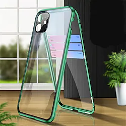 Phone Case For Apple Magnetic Adsorption iPhone 14 Pro Max 13 12 11 Pro Max Mini X XR XS 8 7 Plus Full Body Protective Camera Lens Protector Anti-Scratch Solid Colored Tempered Glass Lightinthebox