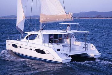 4-Hour Private 44' Leopard Luxury Catamaran Tour w/ Food, Open Bar & Snorkeling