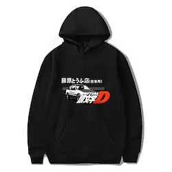 Inspired by Initial D Takumi Fujiwara Hoodie Cartoon Manga Anime Harajuku Graphic Kawaii Hoodie For Men's Women's Unisex Adults' Hot Stamping 100% Polyester Lightinthebox