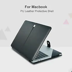 MacBook Case Compatible with Macbook Air Pro 13.3 inch Hard PU Leather Solid Color Lightinthebox