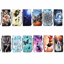 Case For Samsung Galaxy S22 S21 S20 Plus Ultra A72 A52 A42 A32 Note 20 Wallet Card Holder with Stand Full Body Cases Butterfly Animal Flower PU Leather TPU Lightinthebox