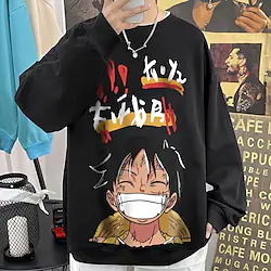 Inspired by One Piece Film: Red Monkey D. Luffy Hoodie Cartoon Manga Anime Graphic Hoodie For Men's Women's Unisex Adults' 3D Print 100% Polyester Lightinthebox