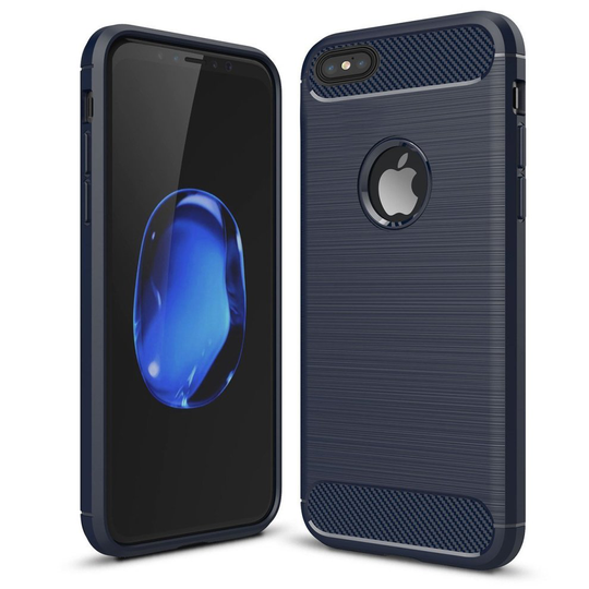 FinestBazaar Shockproof Silicone Light Brushed Grip Case Protective Case Cover For Apple iPhone 6/6s (4.7") Navy Blue + Free Screen Protector