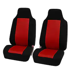 2pcs Black and Red Universal Car Front Seat Cushion Unique Breathable Cloth Seat Cover Pad Lightinthebox