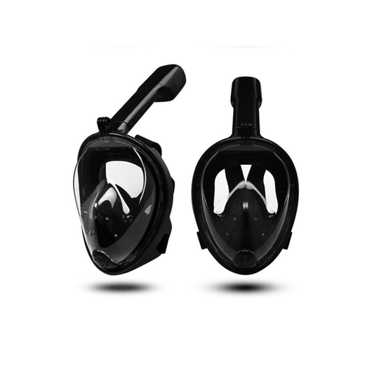 (Black, L/XL) Full Face Snorkel Mask For GoPro Swim