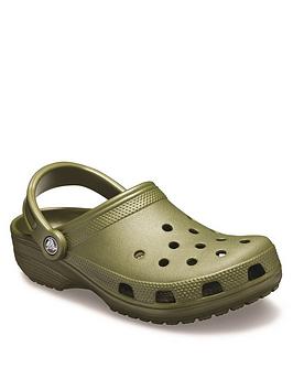 Crocs Classic Clogs - Khaki, Khaki, Size 6, Men
