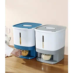 20 Kg Automatic Rice Output Food Grade Insect-proof and Moisture-proof Sealed Rice Storage Box Automatic Metering Nordic Style Lightinthebox