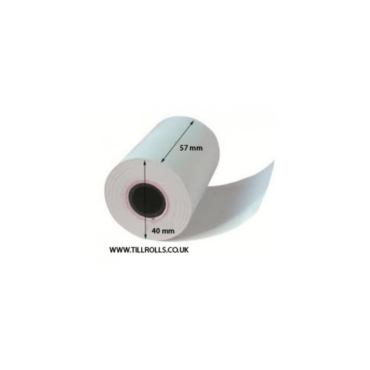 57 x 40 x 12.7mm Core BPA Free Thermal Credit Card Rolls Boxed 20s