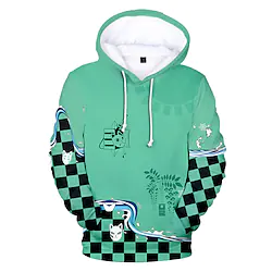 Inspired by Demon Slayer Kamado Tanjirou Cosplay Costume Hoodie Cartoon 3D Harajuku Graphic Kawaii Hoodie For Men's Women's Adults' Terylene Lightinthebox
