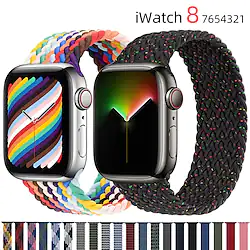 Solo Loop Strap Compatible with Apple Watch Band 38/40/41mm 42/44/45/49mm, No Clasps No Buckles Stretchable Braided Sport Elastics Replacement Wristband for iWatch Series 8/7/6/5/3/2/1/SE Lightinthebox