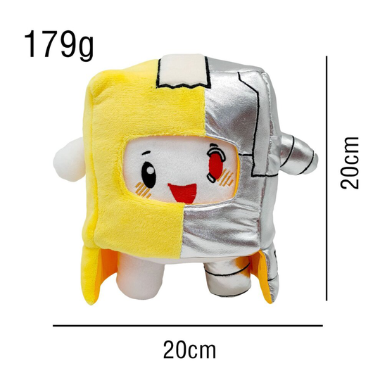 (Box) New Lankybox Robot Milk Shark Fox Rock Plush Doll Toy Kids Gift