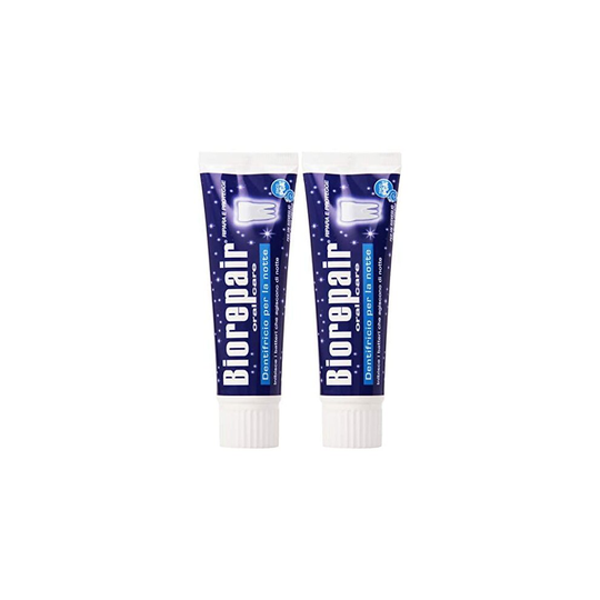 2 pcs biorepair Night Protection Toothpaste 75ml Protect & Repair from Acid Erosion and Plaque Safe for Whole Family