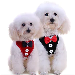 Dog Cat Pets Harness Portable Polyester Red Black 2pcs Lightinthebox