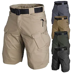 Men's Cargo Shorts Hiking Shorts Tactical Shorts Military Summer Outdoor Ripstop Breathable Quick Dry Lightweight Shorts Bottoms Knee Length Green Black Camping / Hiking / Caving S M L XL 2XL Lightinthebox