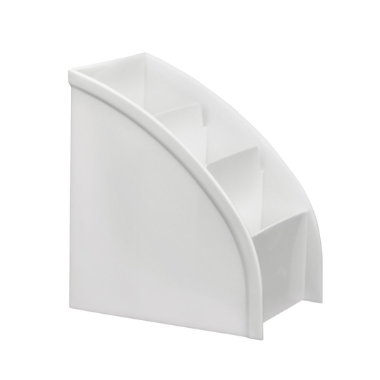 (White) TV Remote Control Holder Table Storage Box