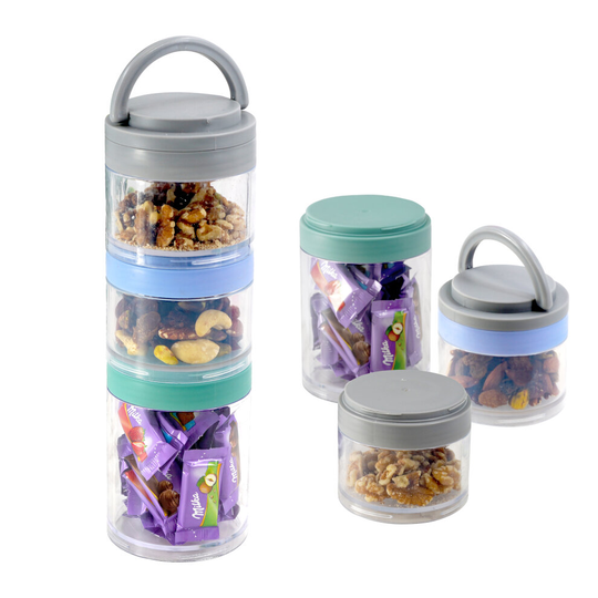 Stackable Snack Tower Food Storage Container Portable Lunch Box