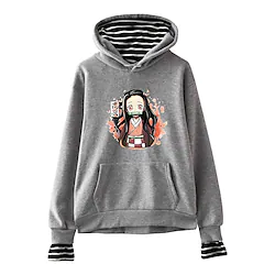 Inspired by Demon Slayer Kamado Nezuko Hoodie Anime Cartoon Anime Front Pocket Graphic Hoodie For Men's Women's Unisex Adults' Hot Stamping 100% Polyester Casual Daily Lightinthebox