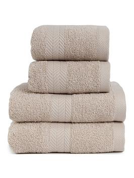 Everyday 4-Piece 100% Cotton 450 Gsm Quick Dry Towel Bale &Ndash; Pebble