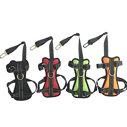 Dog Harness Car Seat Harness / Safety Harness Waterproof Breathable Adjustable / Retractable For Car Running Vest Sponge Rubber Small Dog Black Red Orange Green Lightinthebox