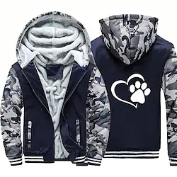 Inspired by Animal Dog Love Hoodie Anime Outerwear Anime Graphic Outerwear For Men's Women's Unisex Adults' Hot Stamping 100% Polyester Casual Daily Lightinthebox