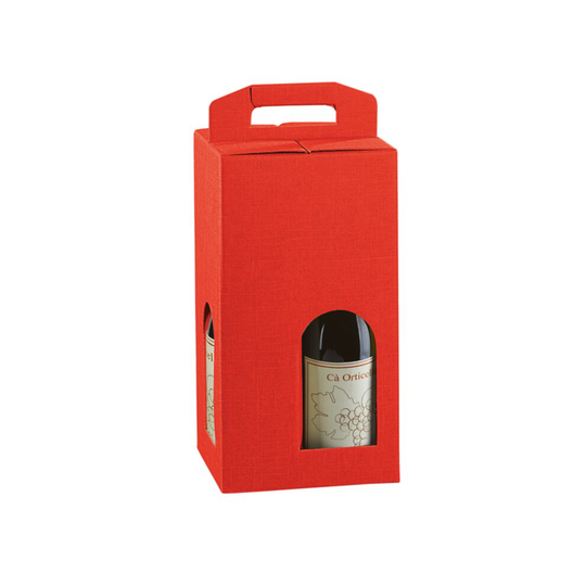 (4 Bottle Red) Wine Bottle Gift Boxes | Choose 1 to 4 Bottles | Selection of Colours