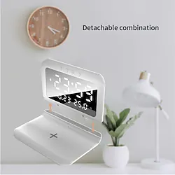 3 In 1 Multi-function 15W Phone Wireless Charger LED Desktop Clock Charging Calendar Wireless Chargers For Iphone XiaoMi Huawei Lightinthebox