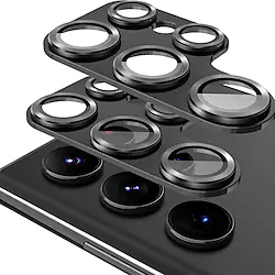 2 Sets Phone Camera Lens Protector For Samsung Galaxy S22 Ultra Tempered Glass High Definition (HD) 9H Hardness Scratch Proof Phone Accessory Lightinthebox