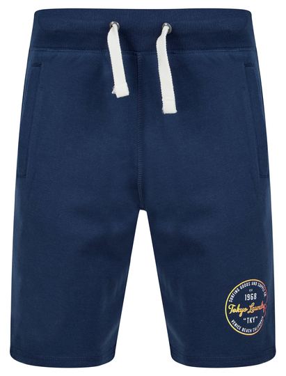 Jogger Shorts Rainbow Surf Brushback Fleece Jogger Shorts in Medieval Blue - Tokyo Laundry / S - Tokyo Laundry