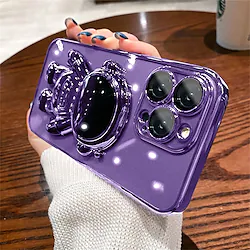 Astronaut Fold Stand Holder Case for iPhone 14 13 12 11 Pro Max Mini XS XR X 7 8 Plus SE 2020 Luxury Plating Soft Cover Lightinthebox